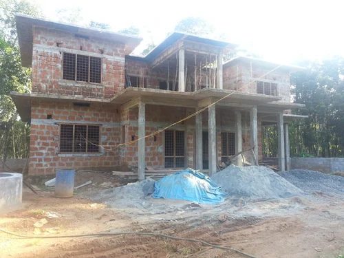 Brick house under construction